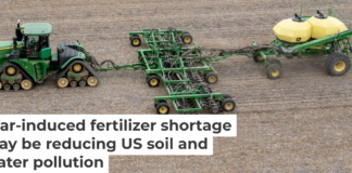 A farmer in Michigan spreads liquid fertilizer on a field. Jim West/UCG/Universal Images Group via Getty Images